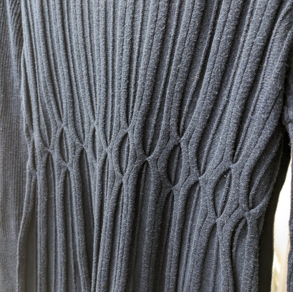 Max Studio Sweater Dress, Fitted, Pleated, Large, soft cotton Midi Tunic - Picture 8 of 12